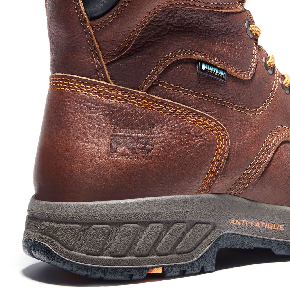 Bocanci De Muncă Timberland Barbati Maro - Pro® Helix Hd 8\" Comp Toe - Romania - LFTDZJ825